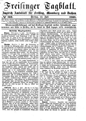 Freisinger Tagblatt (Freisinger Wochenblatt) Freitag 10. Juli 1868