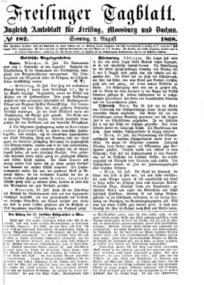 Freisinger Tagblatt (Freisinger Wochenblatt) Sonntag 2. August 1868