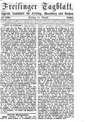 Freisinger Tagblatt (Freisinger Wochenblatt) Freitag 21. August 1868