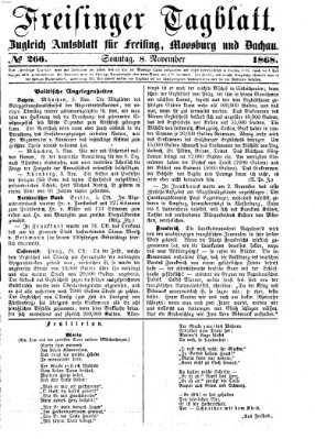 Freisinger Tagblatt (Freisinger Wochenblatt) Sonntag 8. November 1868