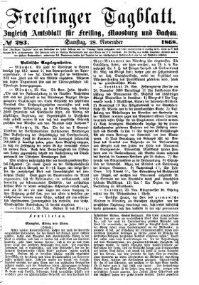 Freisinger Tagblatt (Freisinger Wochenblatt) Samstag 28. November 1868