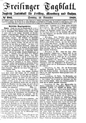 Freisinger Tagblatt (Freisinger Wochenblatt) Sonntag 29. November 1868