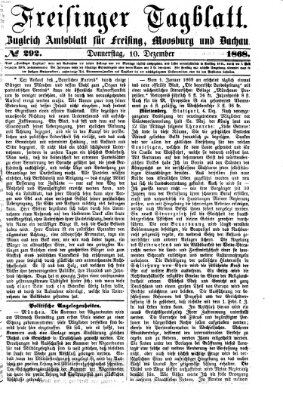 Freisinger Tagblatt (Freisinger Wochenblatt) Donnerstag 10. Dezember 1868