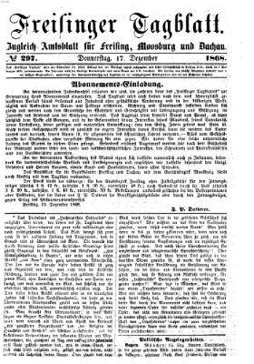 Freisinger Tagblatt (Freisinger Wochenblatt) Donnerstag 17. Dezember 1868