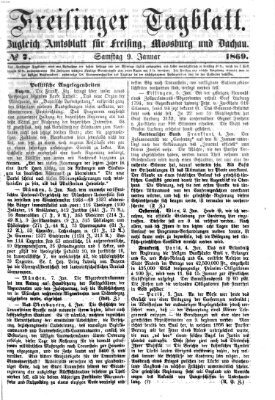 Freisinger Tagblatt (Freisinger Wochenblatt) Samstag 9. Januar 1869