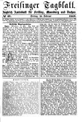 Freisinger Tagblatt (Freisinger Wochenblatt) Freitag 26. Februar 1869