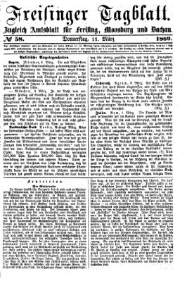 Freisinger Tagblatt (Freisinger Wochenblatt) Donnerstag 11. März 1869