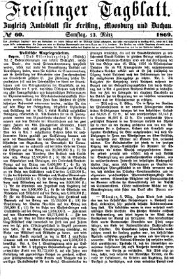 Freisinger Tagblatt (Freisinger Wochenblatt) Samstag 13. März 1869