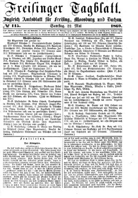 Freisinger Tagblatt (Freisinger Wochenblatt) Samstag 22. Mai 1869