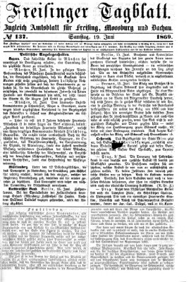 Freisinger Tagblatt (Freisinger Wochenblatt) Samstag 19. Juni 1869