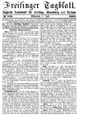 Freisinger Tagblatt (Freisinger Wochenblatt) Mittwoch 7. Juli 1869