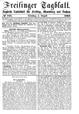 Freisinger Tagblatt (Freisinger Wochenblatt) Dienstag 3. August 1869