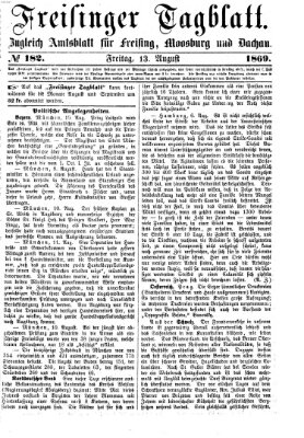 Freisinger Tagblatt (Freisinger Wochenblatt) Freitag 13. August 1869
