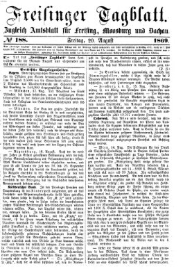 Freisinger Tagblatt (Freisinger Wochenblatt) Freitag 20. August 1869