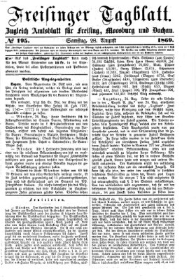 Freisinger Tagblatt (Freisinger Wochenblatt) Samstag 28. August 1869