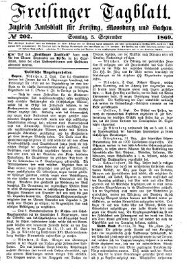 Freisinger Tagblatt (Freisinger Wochenblatt) Sonntag 5. September 1869