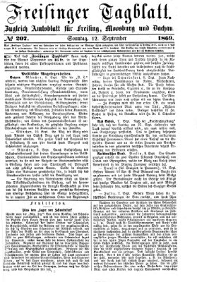 Freisinger Tagblatt (Freisinger Wochenblatt) Sonntag 12. September 1869