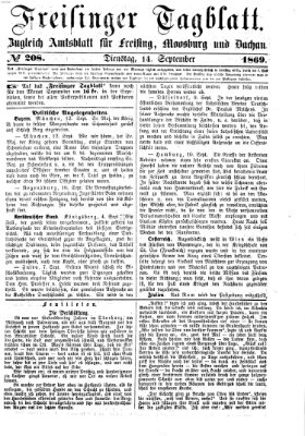 Freisinger Tagblatt (Freisinger Wochenblatt) Dienstag 14. September 1869