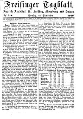 Freisinger Tagblatt (Freisinger Wochenblatt) Samstag 25. September 1869