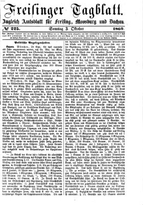 Freisinger Tagblatt (Freisinger Wochenblatt) Sonntag 3. Oktober 1869