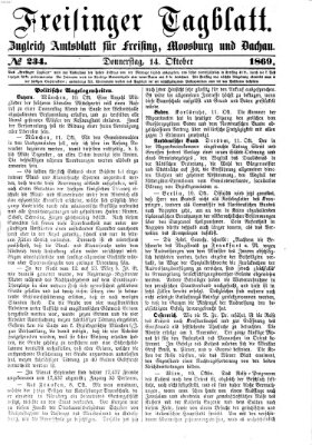 Freisinger Tagblatt (Freisinger Wochenblatt) Donnerstag 14. Oktober 1869