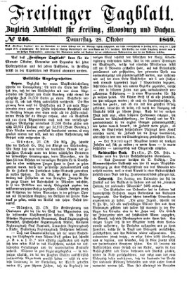 Freisinger Tagblatt (Freisinger Wochenblatt) Donnerstag 28. Oktober 1869