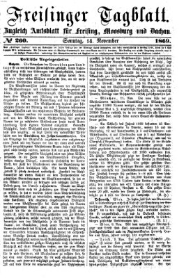 Freisinger Tagblatt (Freisinger Wochenblatt) Sonntag 14. November 1869