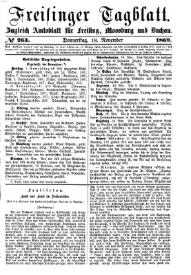 Freisinger Tagblatt (Freisinger Wochenblatt) Donnerstag 18. November 1869