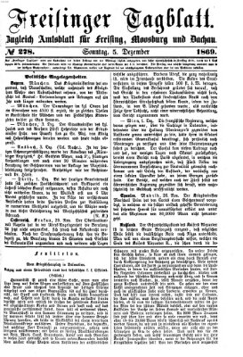 Freisinger Tagblatt (Freisinger Wochenblatt) Sonntag 5. Dezember 1869