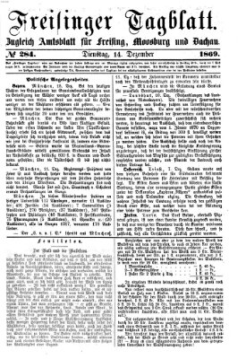 Freisinger Tagblatt (Freisinger Wochenblatt) Dienstag 14. Dezember 1869