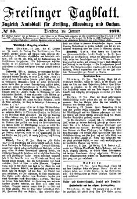 Freisinger Tagblatt (Freisinger Wochenblatt) Dienstag 18. Januar 1870