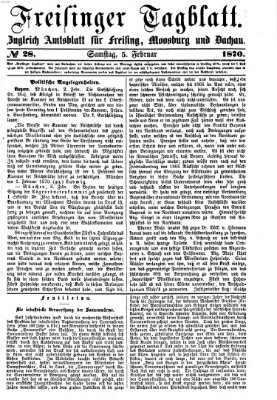 Freisinger Tagblatt (Freisinger Wochenblatt) Samstag 5. Februar 1870