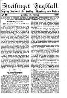 Freisinger Tagblatt (Freisinger Wochenblatt) Samstag 19. Februar 1870