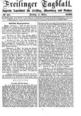 Freisinger Tagblatt (Freisinger Wochenblatt) Freitag 4. März 1870