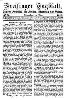 Freisinger Tagblatt (Freisinger Wochenblatt) Donnerstag 10. März 1870