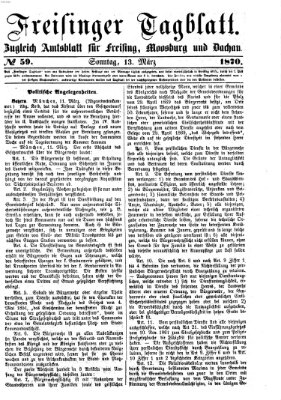 Freisinger Tagblatt (Freisinger Wochenblatt) Sonntag 13. März 1870