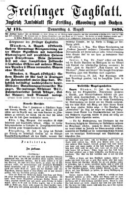 Freisinger Tagblatt (Freisinger Wochenblatt) Donnerstag 4. August 1870