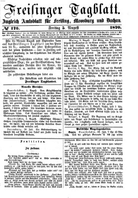 Freisinger Tagblatt (Freisinger Wochenblatt) Freitag 5. August 1870