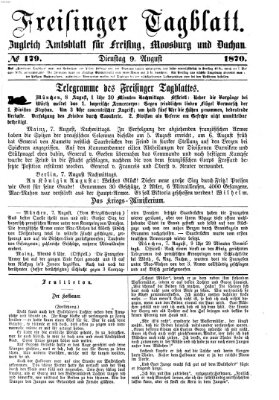 Freisinger Tagblatt (Freisinger Wochenblatt) Dienstag 9. August 1870