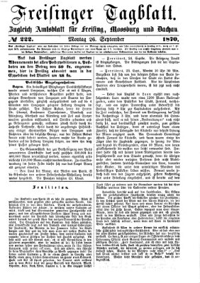 Freisinger Tagblatt (Freisinger Wochenblatt) Montag 26. September 1870