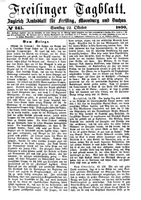 Freisinger Tagblatt (Freisinger Wochenblatt) Samstag 22. Oktober 1870