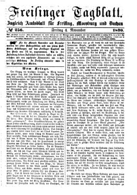 Freisinger Tagblatt (Freisinger Wochenblatt) Freitag 4. November 1870