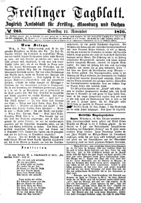 Freisinger Tagblatt (Freisinger Wochenblatt) Samstag 12. November 1870