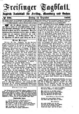 Freisinger Tagblatt (Freisinger Wochenblatt) Freitag 23. Dezember 1870