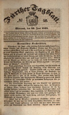 Fürther Tagblatt Mittwoch 20. Juni 1838