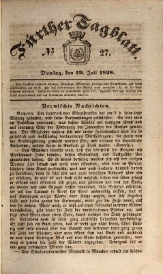 Fürther Tagblatt Dienstag 10. Juli 1838