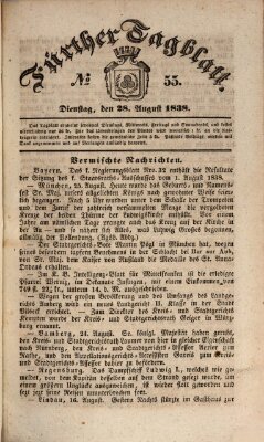 Fürther Tagblatt Dienstag 28. August 1838