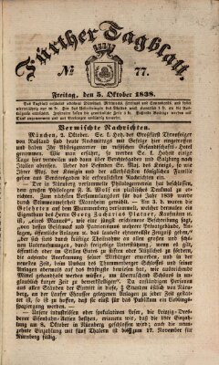 Fürther Tagblatt Freitag 5. Oktober 1838