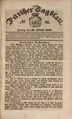 Fürther Tagblatt Freitag 12. Oktober 1838