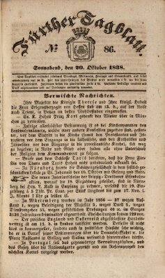 Fürther Tagblatt Samstag 20. Oktober 1838